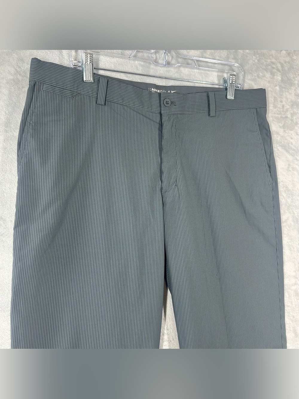 Nike Golf Tour Performance Pants Men's 36x34 Dri Fit Grey Pinstripe Stretch